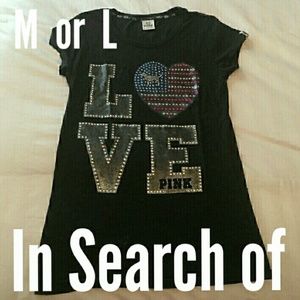 ISO Victoria's Secret PINK shirt tee USA Americana